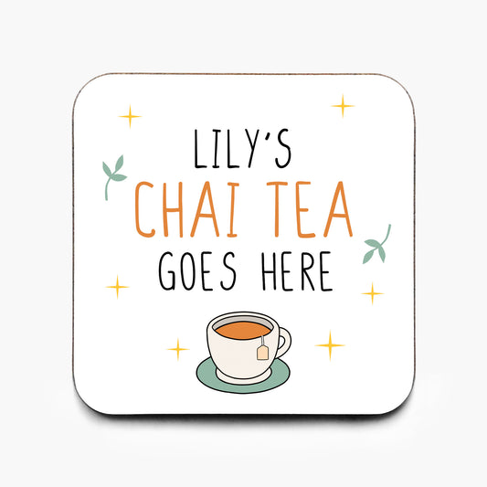 Personalised Chai Tea Coaster