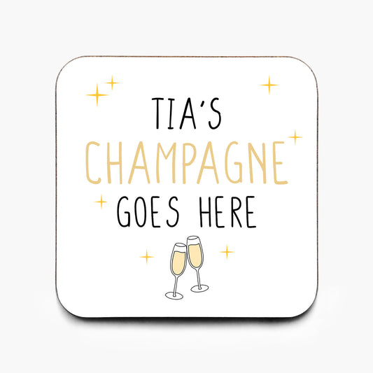 Personalised Champagne Coaster