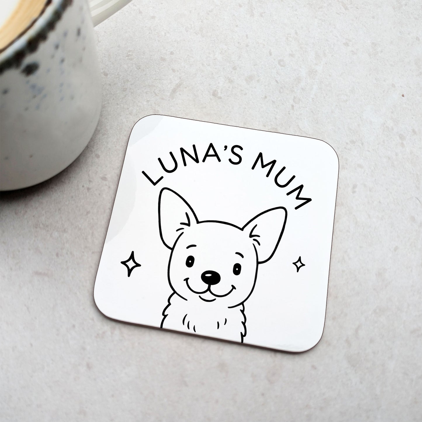 Personalised Chihuahua Coaster