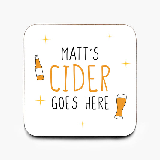 Personalised Cider Coaster