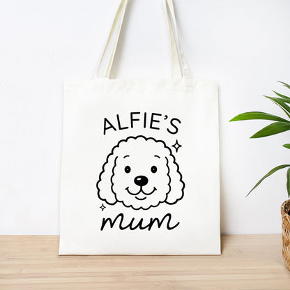 Personalised Dog Mum Tote Bag