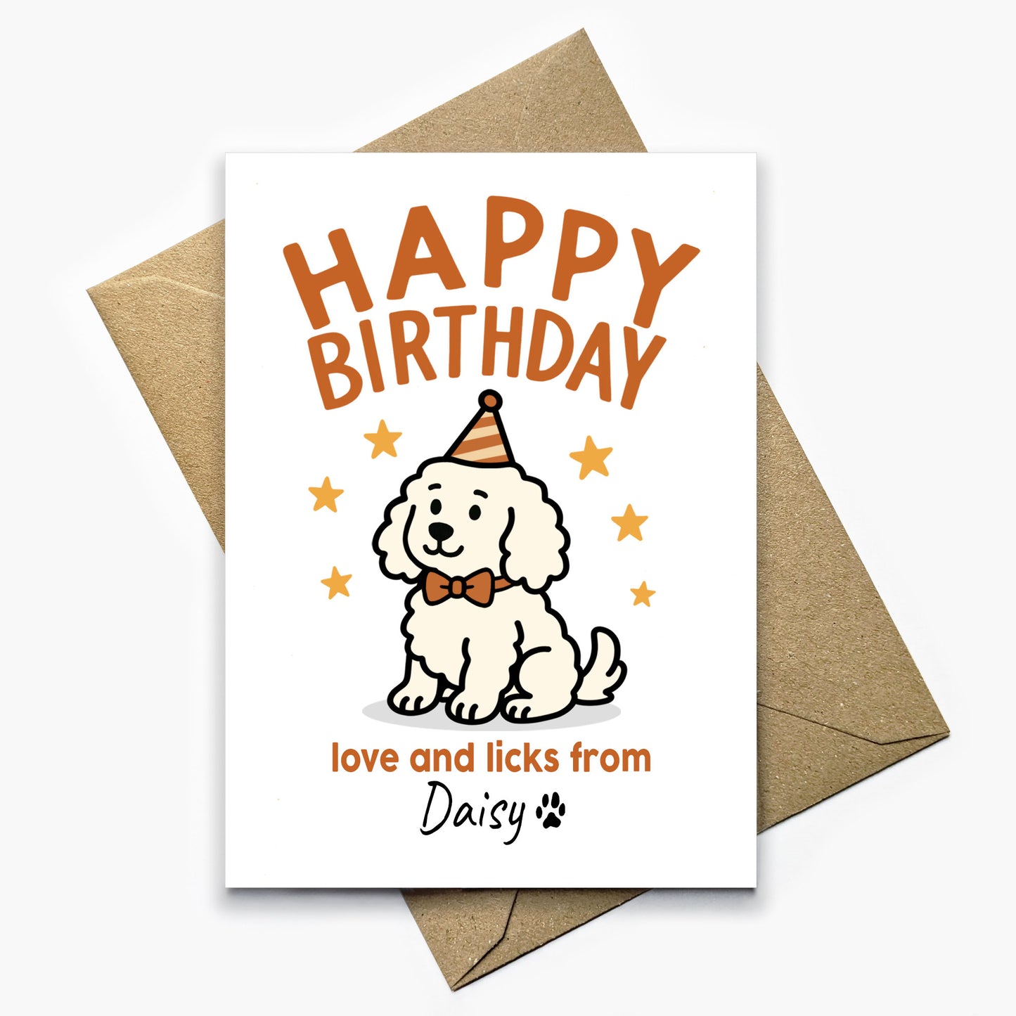 Personalised Happy Birthday From The Dog Card