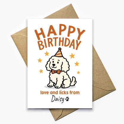 Personalised Happy Birthday From The Dog Card