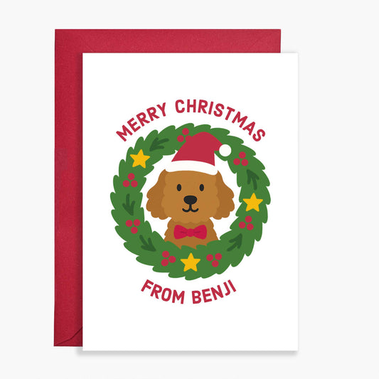 Personalised Cockapoo Christmas Card