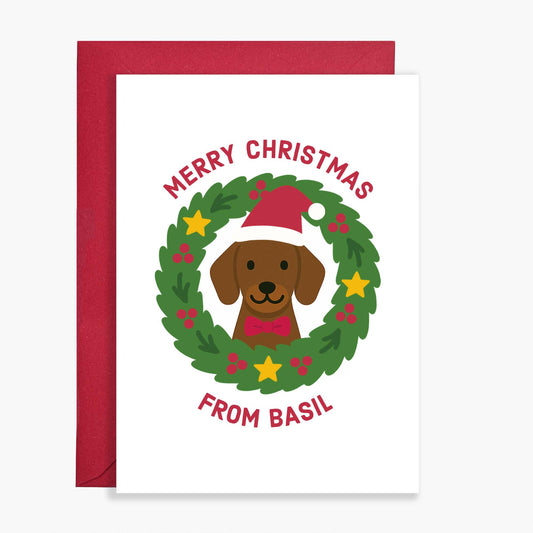 Personalised Dachshund Christmas Card