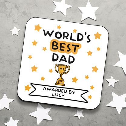 Personalised World's Best Daddy Coaster
