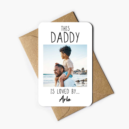 Personalised Photo 'This Daddy Is Loved By' Wallet Card