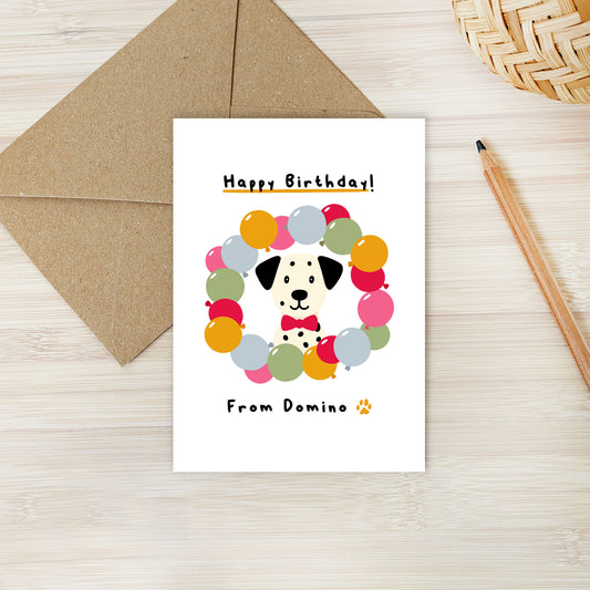 Personalised Dalmatian Birthday Card