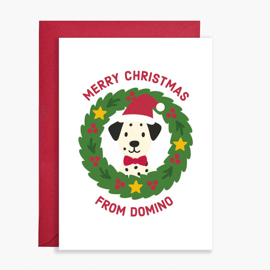 Personalised Dalmation Christmas Card