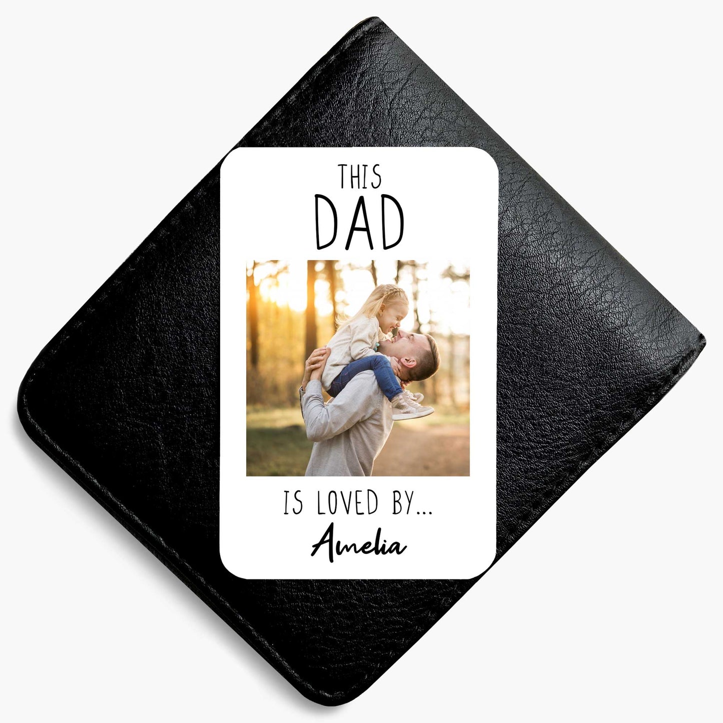 Personalised Photo 'This Daddy Is Loved By' Wallet Card
