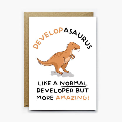 Developer Dinosaur Card