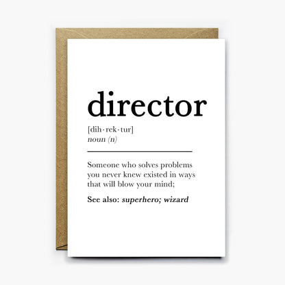Director Definition Card