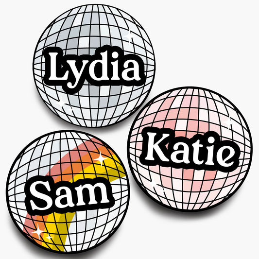 Personalised Disco Ball Name Coaster