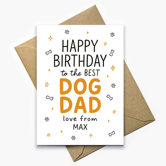 Personalised Birthday Card For Dog Dad