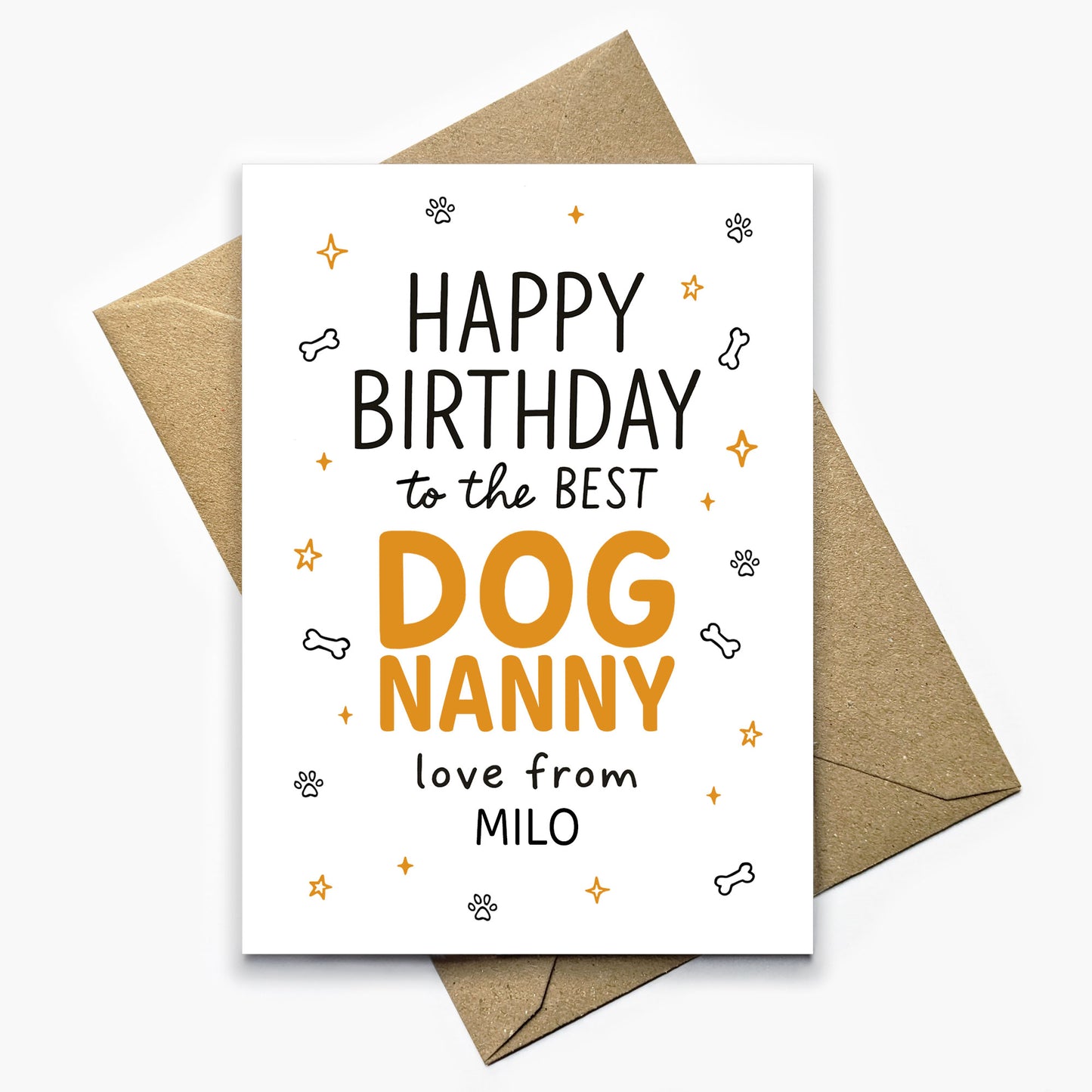 Personalised Birthday Card For Dog Nanny