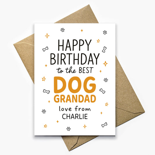 Personalised Birthday Card For Dog Grandad