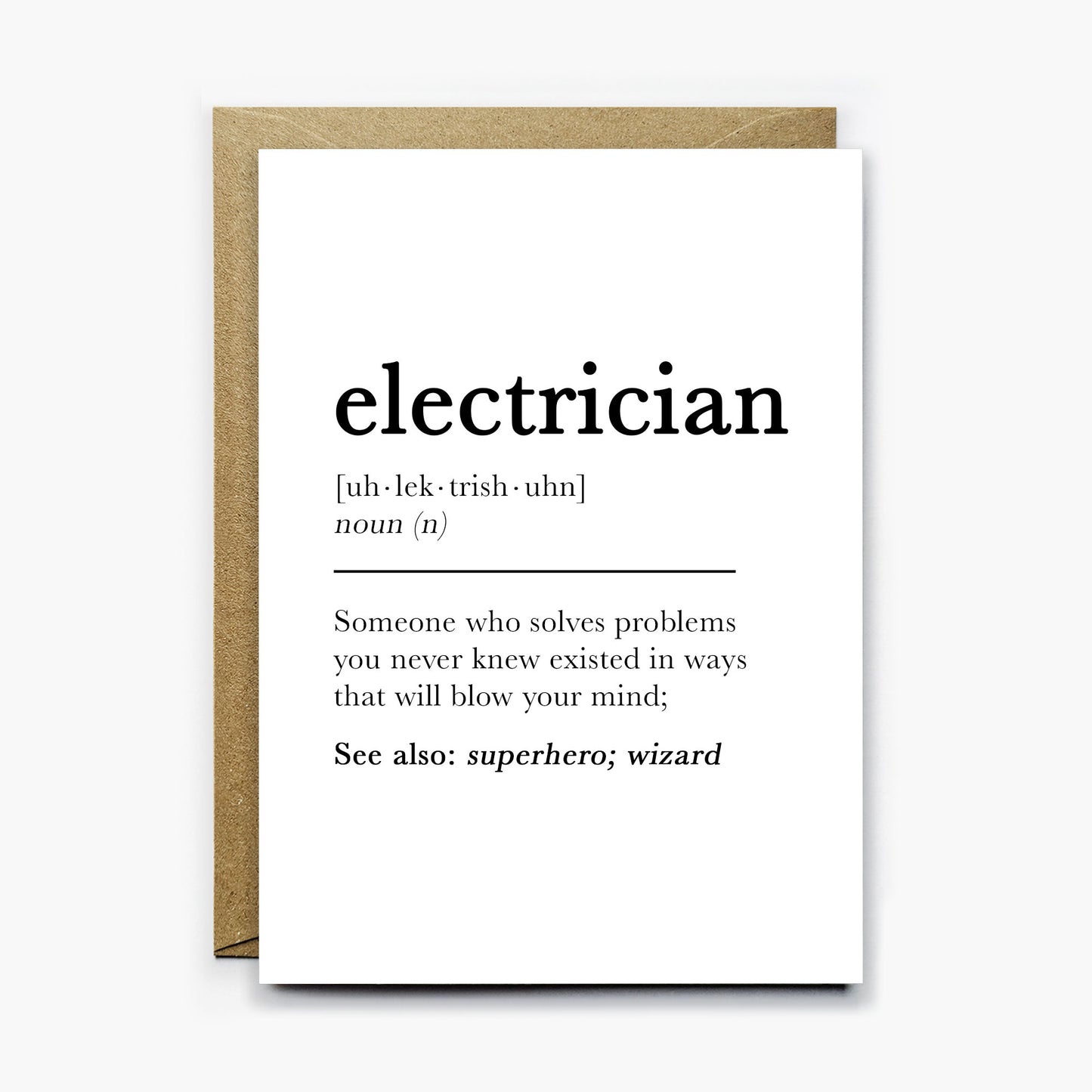Electrician Definition Card