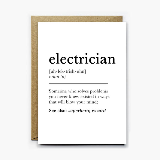 Electrician Definition Card