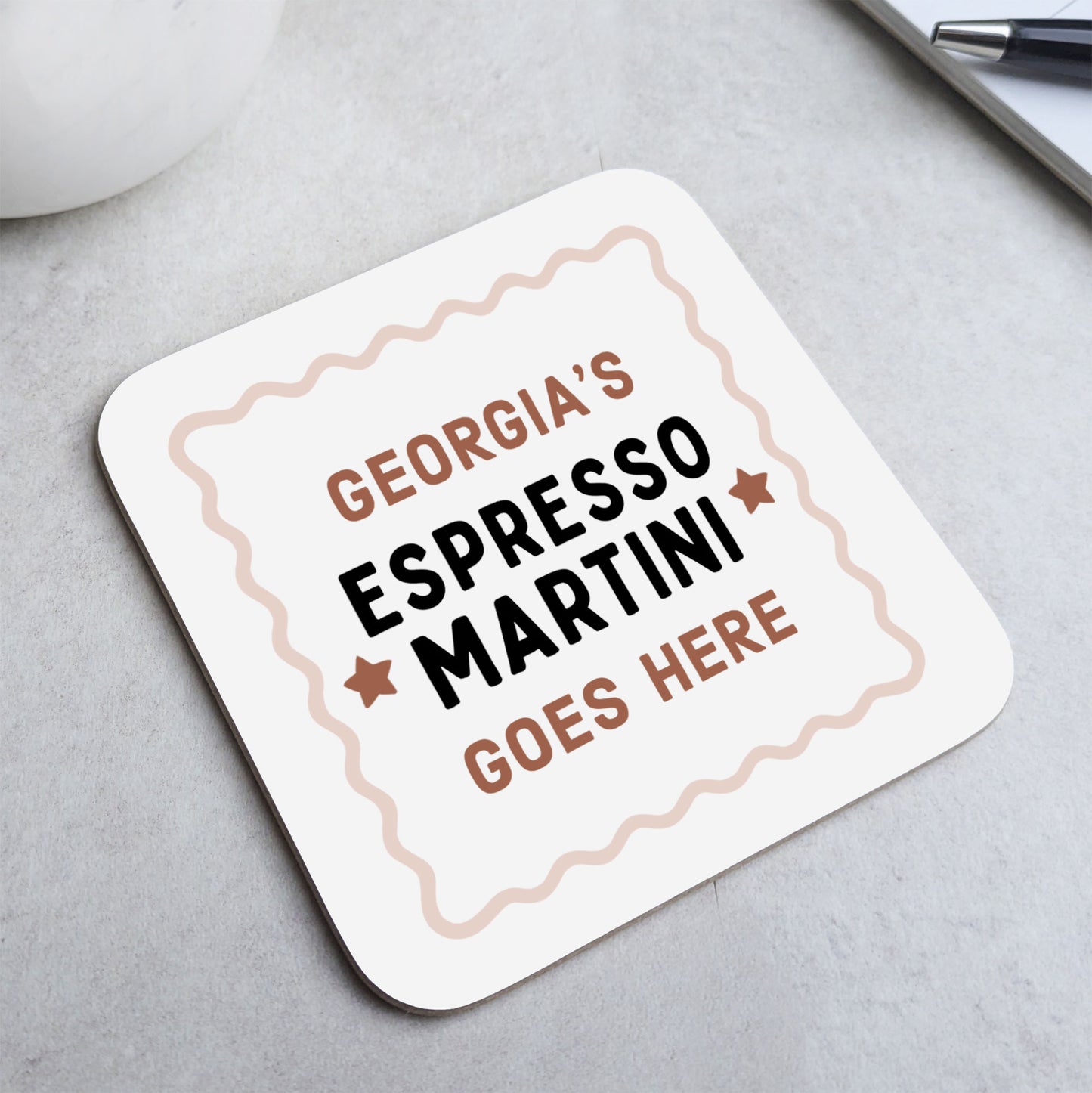 Personalised Espresso Martini Coaster