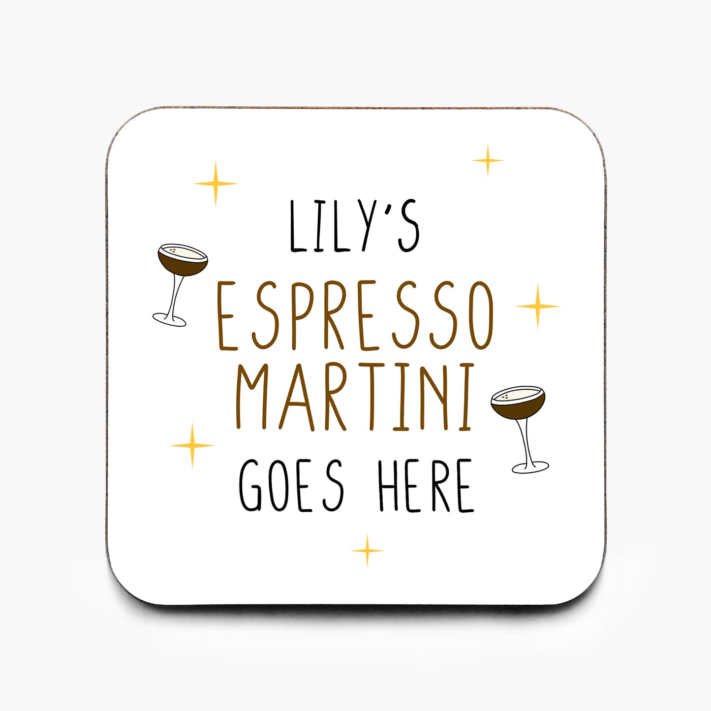 Personalised Espresso Martini Coaster
