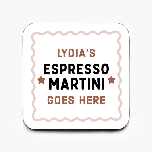 Personalised Espresso Martini Coaster