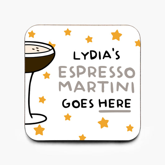 Personalised Espresso Martini Coaster
