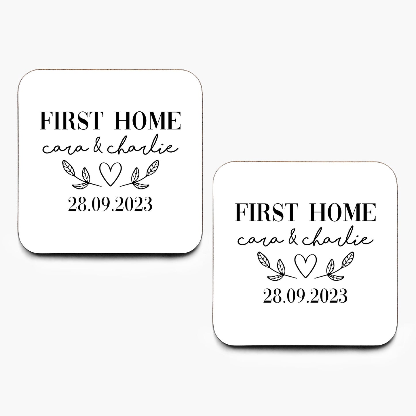 Personalised First Home Coasters