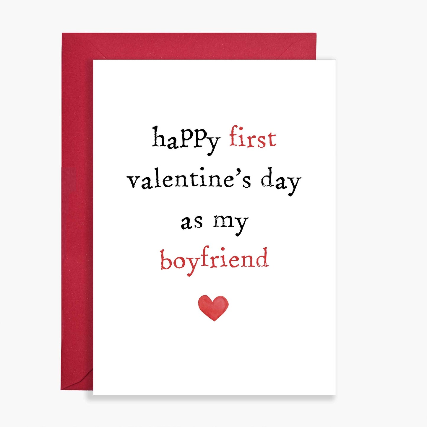 First Valentine's Day As My Boyfriend Card