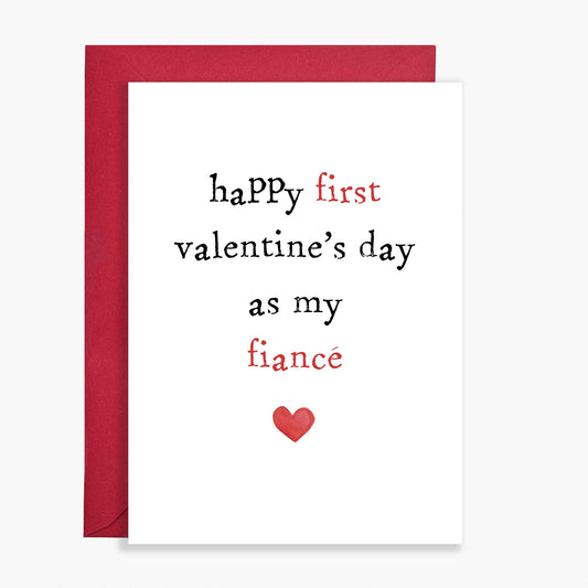 First Valentine's Day As My Fiancé Card