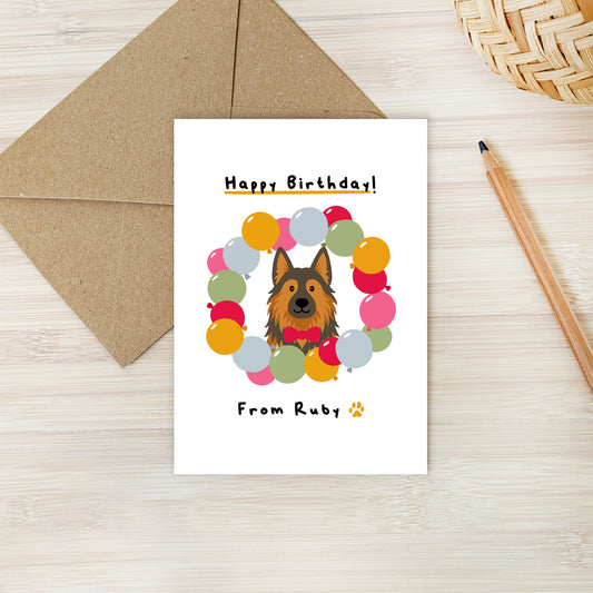 Personalised German Shepherd Birthday Card