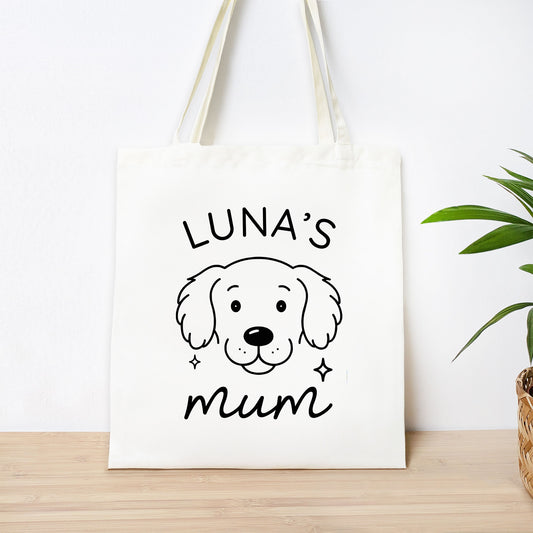 Personalised Golden Retriever Mum Tote Bag