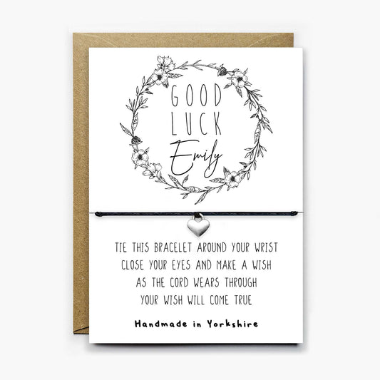 Personalised Good Luck Wish Bracelet