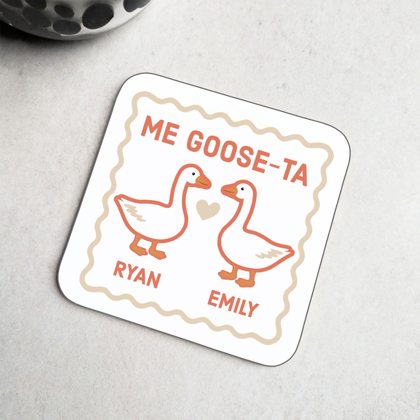 Personalised Me Goose-Ta Coaster
