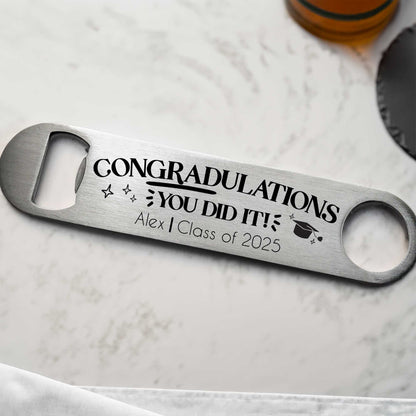 Personalised Graduation Bottle Opener
