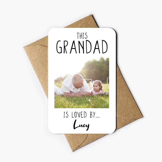 Personalised Photo 'This Grandad Is Loved By' Wallet Card