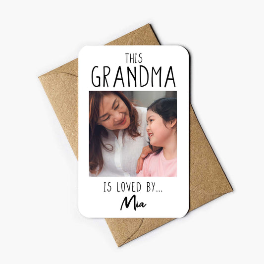 Personalised Photo 'This Grandma Is Loved By' Wallet Card