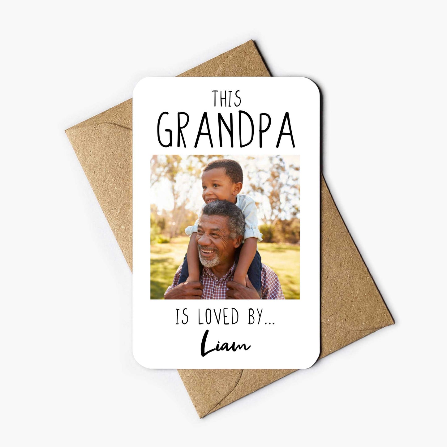 Personalised Photo 'This Grandpa Is Loved By' Wallet Card