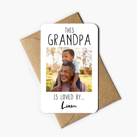 Personalised Photo 'This Grandpa Is Loved By' Wallet Card