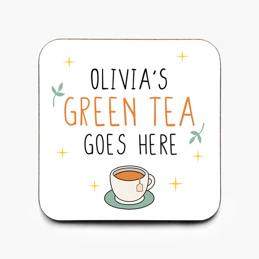Personalised Green Tea Coaster