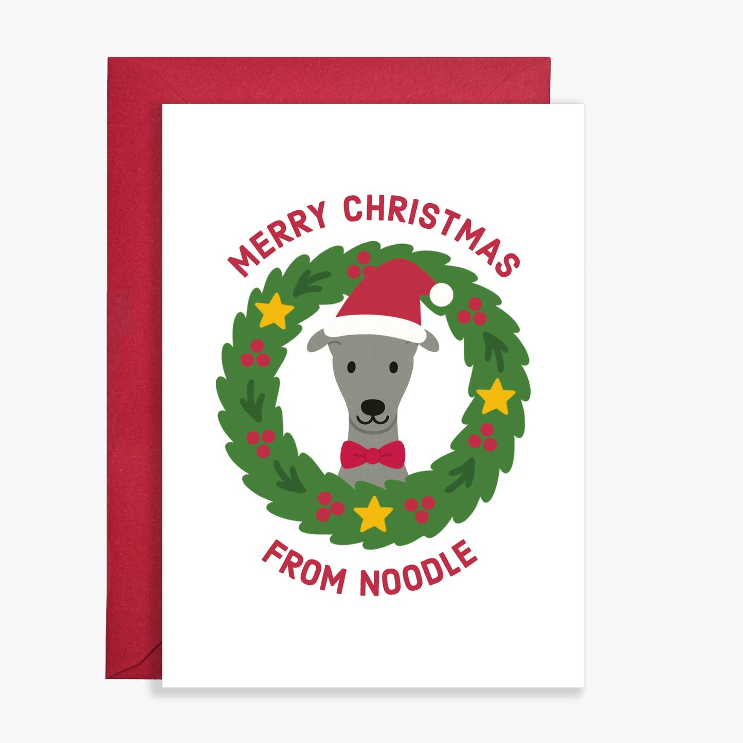 Personalised Greyhound Christmas Card
