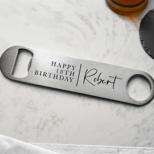 Personalised 18th Birthday Bottle Opener