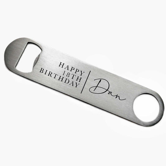 Personalised 18th Birthday Bottle Opener