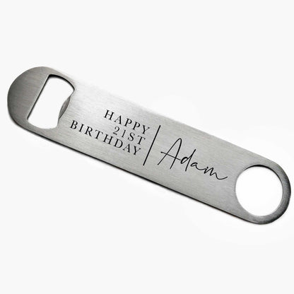 Personalised 21st Birthday Bottle Opener