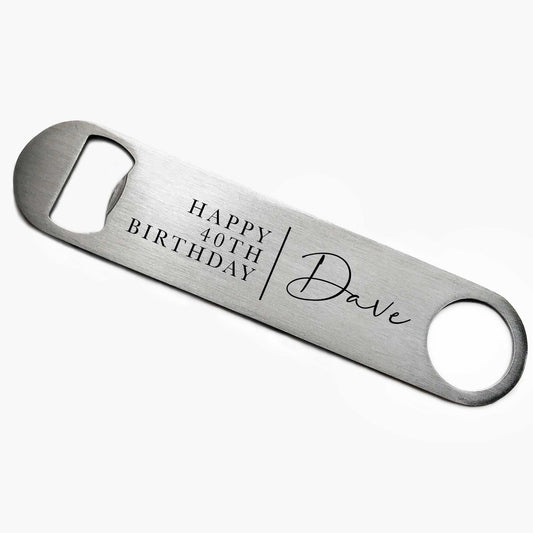 Personalised 40th Birthday Bottle Opener