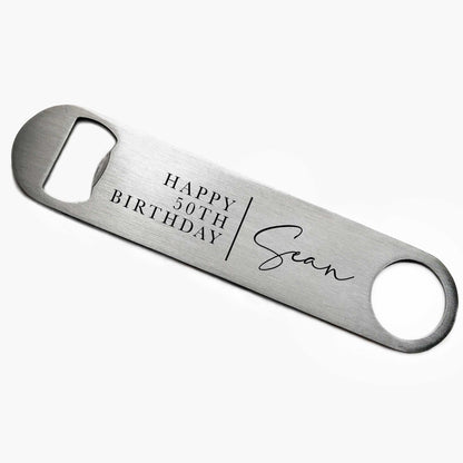 Personalised 50th Birthday Bottle Opener