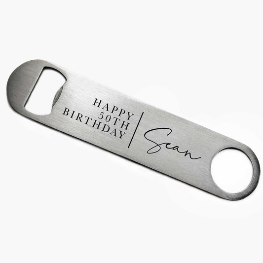 Personalised 50th Birthday Bottle Opener