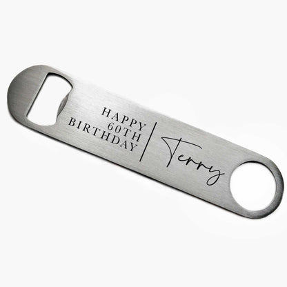Personalised 60th Birthday Bottle Opener