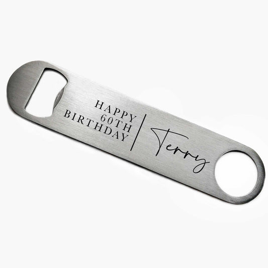 Personalised 60th Birthday Bottle Opener