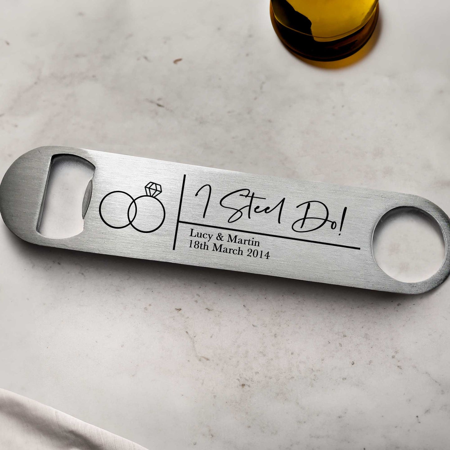 Personalised I Steel Do Bottle Opener