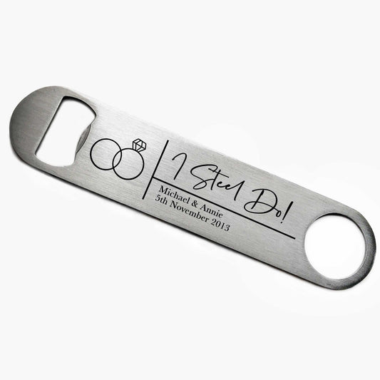 Personalised I Steel Do Bottle Opener